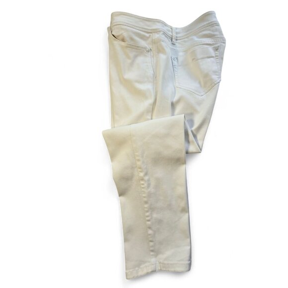 J.Jill Denim - J.Jill Womens White Denim Slim Ankle Jeans Size 10